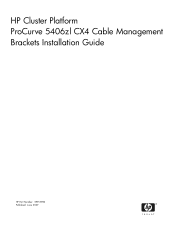 HP Cluster Platform Hardware Kits v2010 ProCurve 5406zl CX4 Cable Management Brackets Installation Guide