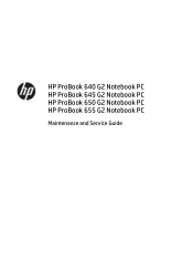 HP ProBook 650 Maintenance and Service Guide