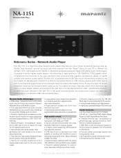 Marantz NA-11S1 Specification Sheet