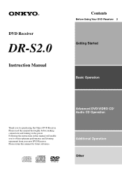 Onkyo DR-S2.0 Owner Manual