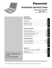 Panasonic CF-74CCBEBBM User Manual