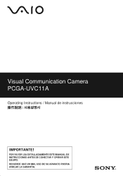 Sony PCGA-UVC11 Operating Instructions