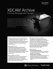Sony XDAAI2PK Brochure (XDCAM Archive 2 Page Brochure)