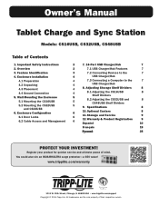 Tripp Lite CS48USB Owner's Manual for Tablet Charging Stations 933375 (Multi-language)