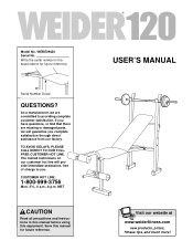 Weider 120 Bench English Manual