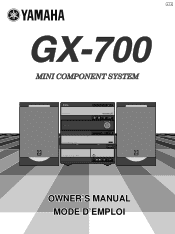 Yamaha GX-700 Owner's Manual