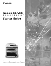 Canon imageCLASS MF4350d imageCLASS D460/D440/D420 Starter Guide