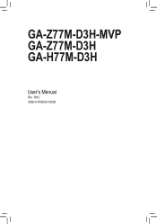 Gigabyte GA-H77M-D3H User Manual