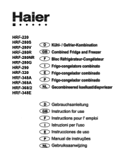 Haier HRF-290 Instruction Manual