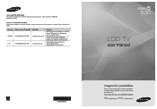 Samsung LN40A500T1F User Manual (ENGLISH)
