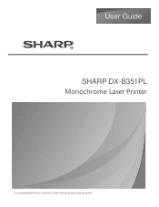 Sharp DX-B351PL DX-B351PL User Manual