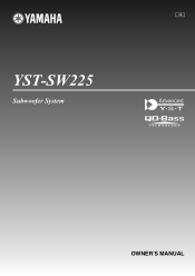 Yamaha YST-SW225 Owner's Manual