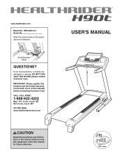 HealthRider H90t Treadmill English Manual