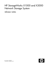 HP X1600 HP StorageWorks X1000 and X3000 Network Storage System release notes (3rd edition) (5697-8087, September 2009)