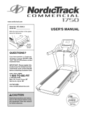 NordicTrack 1750 Treadmill English Manual