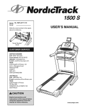 NordicTrack 1500 S Instruction Manual