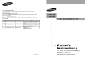 Samsung LN-R2050P Quick Guide (easy Manual) (ver.1.0) (English)