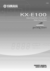 Yamaha KX-E100 Owner's Manual