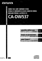 AIWA CA-DW537 Operating Instructions
