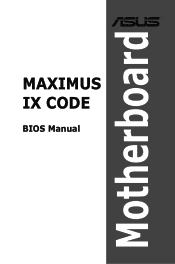 Asus ROG MAXIMUS IX CODE MAXIMUS IX CODE BIOS ManualEnglish