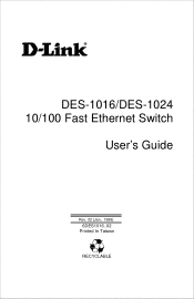D-Link DES-1016R User Guide