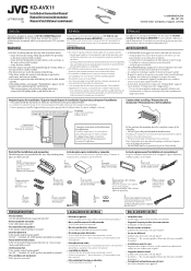 JVC KD-AVX11 Installation Manual