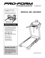 ProForm Premier 1300 Treadmill Spanish Manual