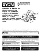 Ryobi TC400 Operation Manual