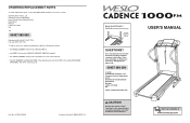 Weslo 1000 Fm Instruction Manual