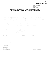 Garmin echoMAP CHIRP 95sv ?Declaration of Conformity
