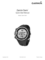 Garmin Garmin Swim Quick Start Manual