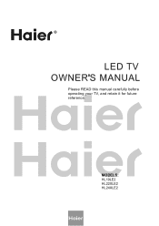 Haier HL19LE2 User Manual