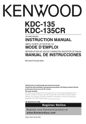 Kenwood KDC 135 Instruction Manual