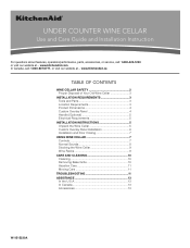 KitchenAid KUWL314KBS Owners Manual