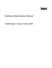 Lenovo ThinkPad Edge E50 Hardware Maintenance Manual