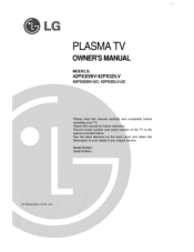 LG 42PX3DBV Owners Manual