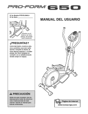 ProForm 650 Elliptical Spanish Manual