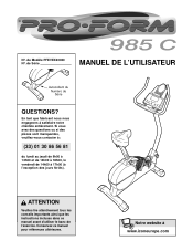 ProForm 985c French Manual