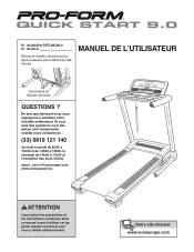 ProForm Quick Start 9.0 Treadmill French Manual
