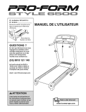 ProForm Style 6500 Treadmill French Manual