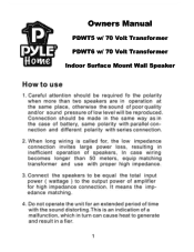 Pyle PDWT6 PDWT5 Manual 1