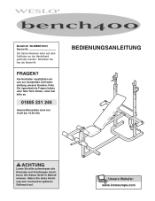 Weslo Bench 400 German Manual