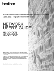 Brother International HL-3070CW Network Users Manual - English