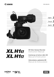 Canon XLH1A XL H1S / XL H1A Instruction Manual
