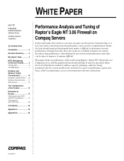 Compaq ProLiant 1000 Performance Analysis and Tuning of Raptor's Eagle NT 3.06 Firewall on Compaq Servers