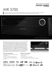Harman Kardon AVR 3700 Spec Sheet