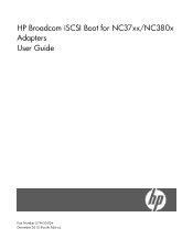 HP Intel Pro/100 HP Broadcom iSCSI Boot for NC37xx/NC380x Adapters User Guide