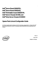 Intel S5000PSLSASR Configuration Guide