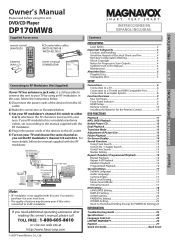 Magnavox DP170MW8 Owners Manual