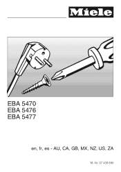 Miele H 4044 BM Installation manual for Trim Kit (Classic Design)